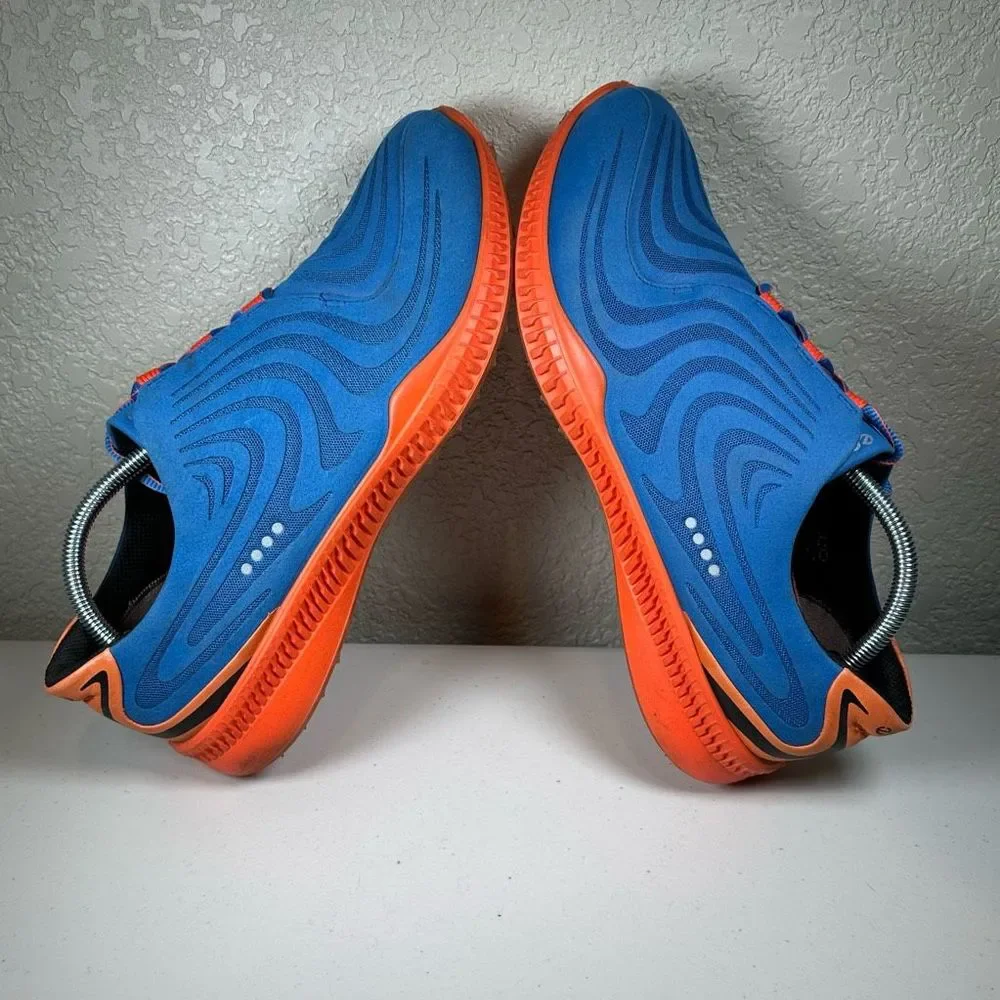 Ecco Mens 10 Hydromax S-Drive Athletic Shoes Blue Orange Spikeless Golf Sneakers_5